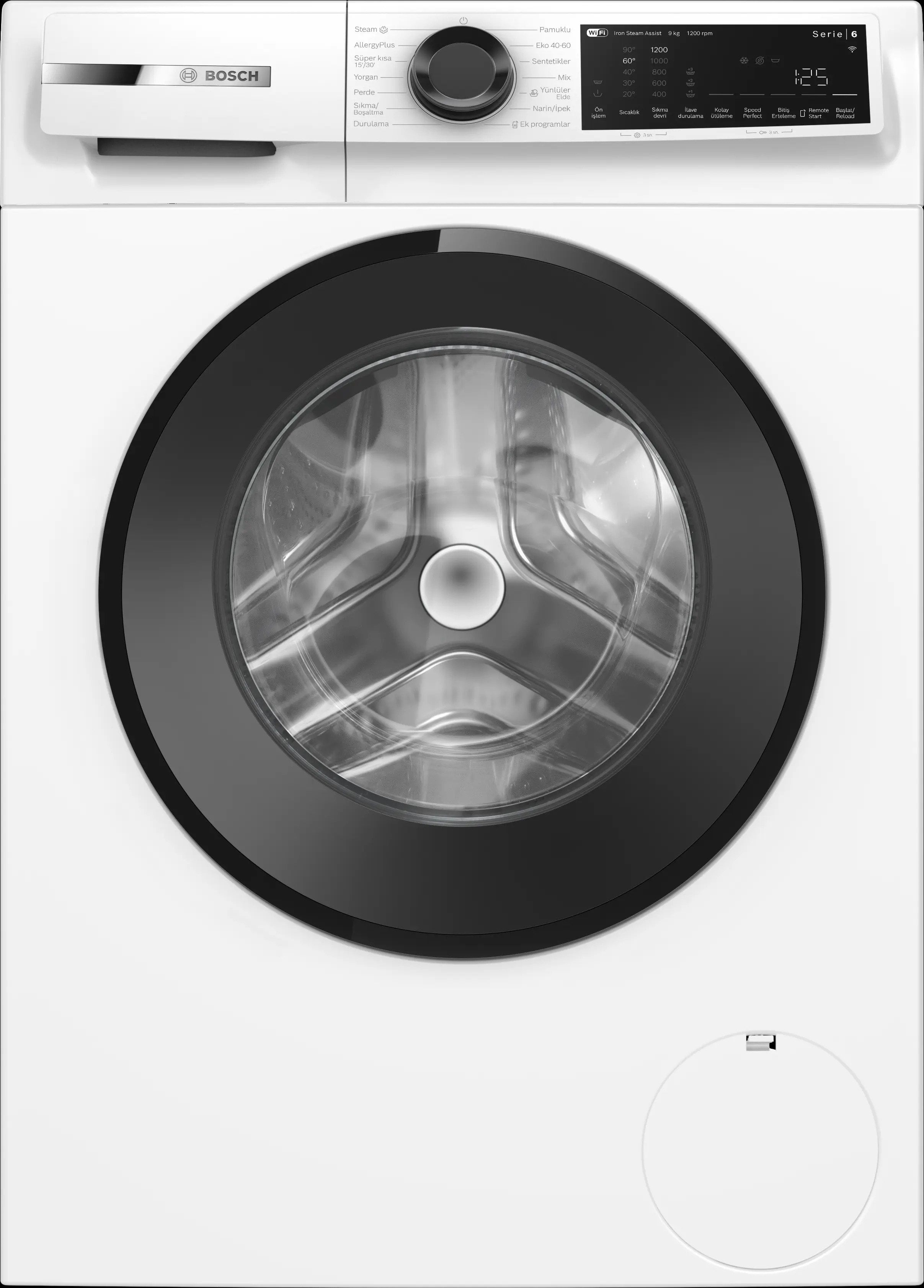 Bosch WGK242Z0TR 9 Kg 1200 Devir Home Connect Çamaşır Makinesi Beyaz