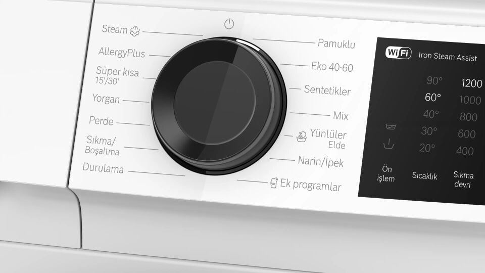 Bosch WGK242Z0TR 9 Kg 1200 Devir Home Connect Çamaşır Makinesi Beyaz