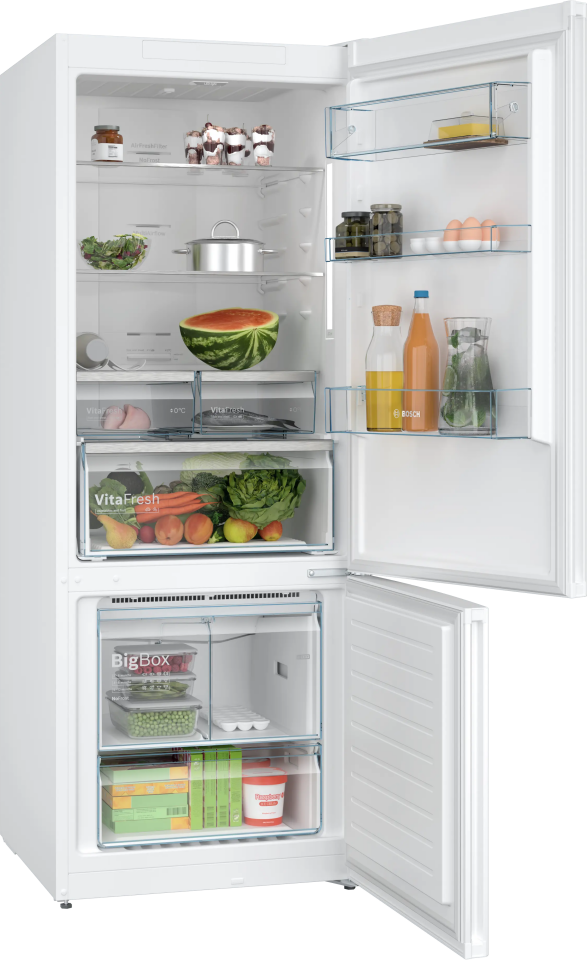 Bosch KGN55CWE0N Alttan Donduruculu Buzdolabı 186 x 70 cm Beyaz, No Frost
