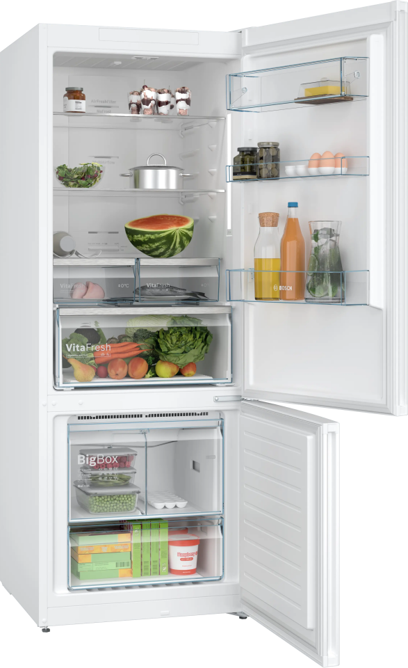 Bosch KGN55CWE0N Alttan Donduruculu Buzdolabı 186 x 70 cm Beyaz, No Frost