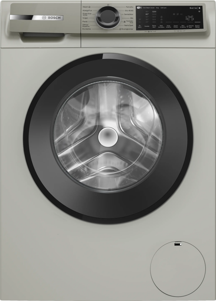 Bosch WGK242ZXTR 9 Kg 1200 Devir Home Connect Çamaşır Makinesi İnox