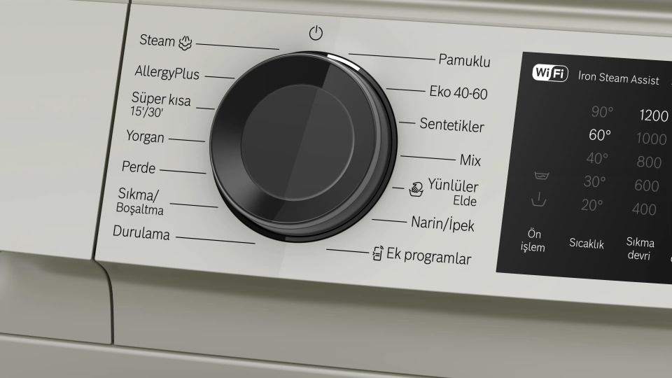 Bosch WGK242ZXTR 9 Kg 1200 Devir Home Connect Çamaşır Makinesi İnox