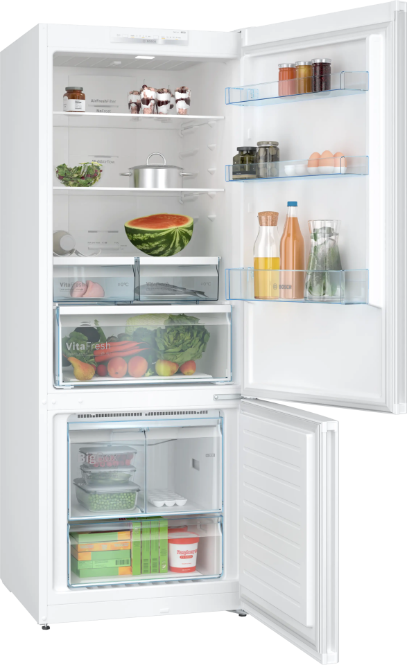 KGN55VWE0N Alttan Donduruculu Buzdolabı 186 x 70 cm Beyaz, No Frost