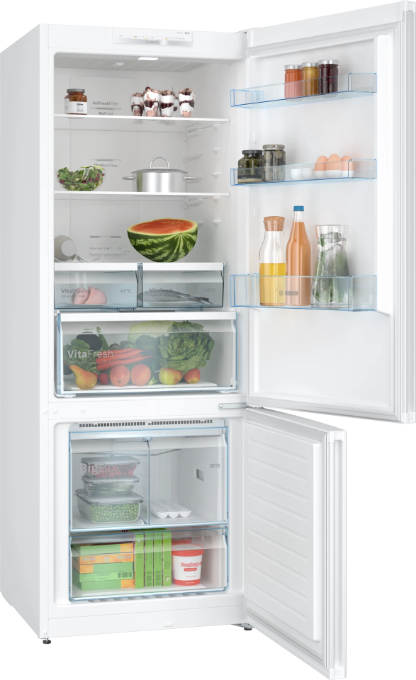 KGN55VWE0N Alttan Donduruculu Buzdolabı 186 x 70 cm Beyaz, No Frost