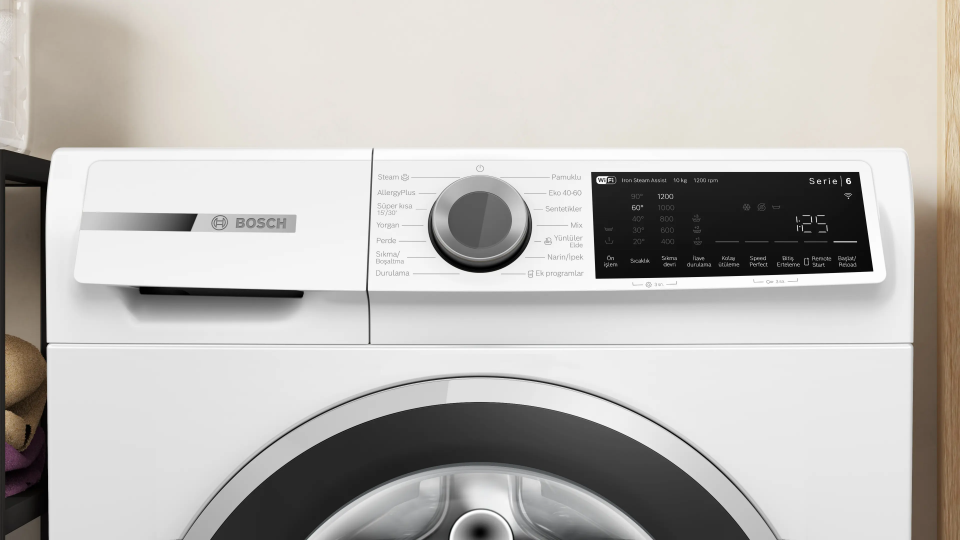 Bosch WGK252Z0TR 10 Kg 1200 Devir Home Connect Çamaşır Makinesi Beyaz