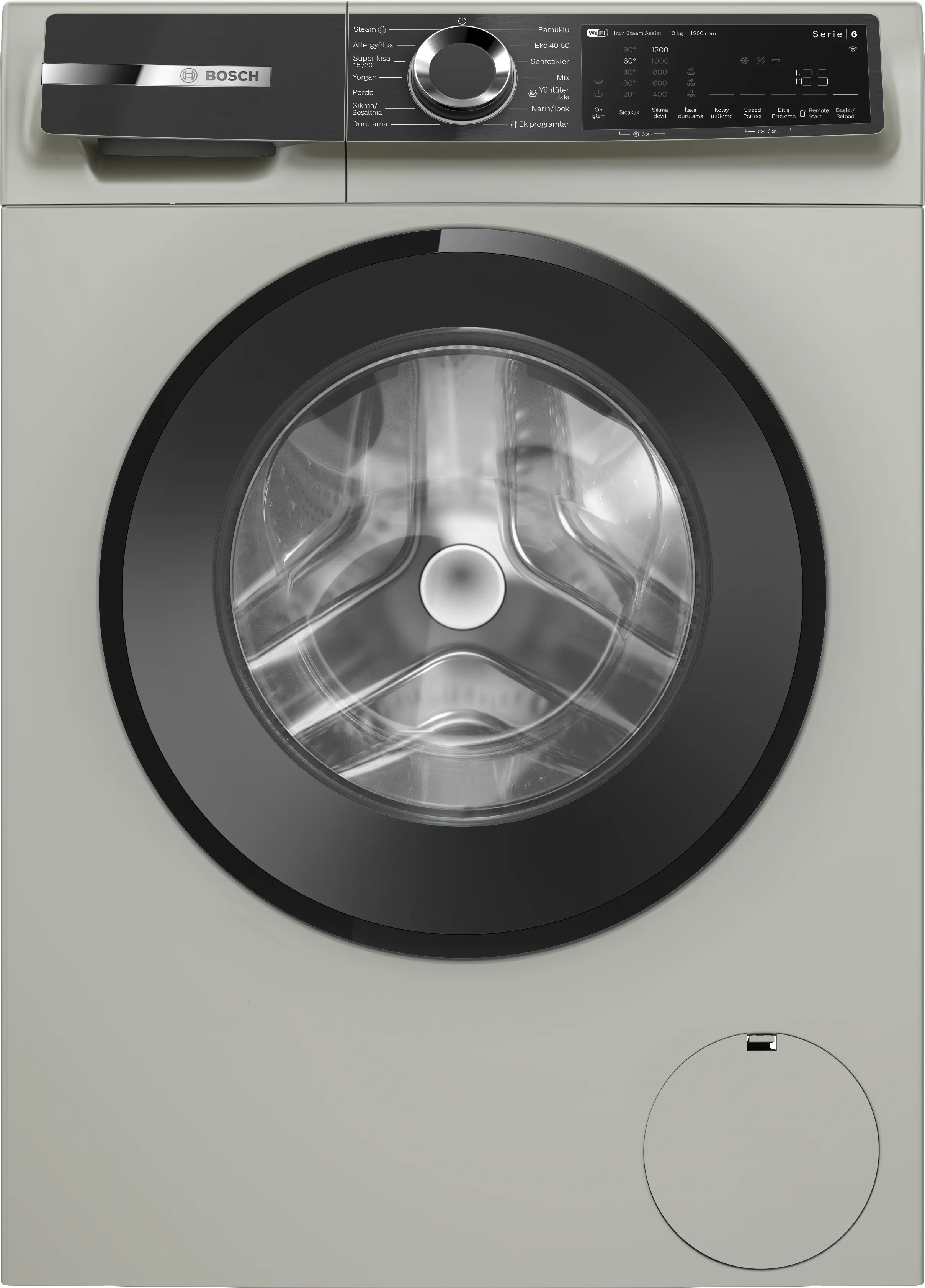 Bosch WGK252ZXTR 10 Kg 1200 Devir Home Connect Çamaşır Makinesi İnox