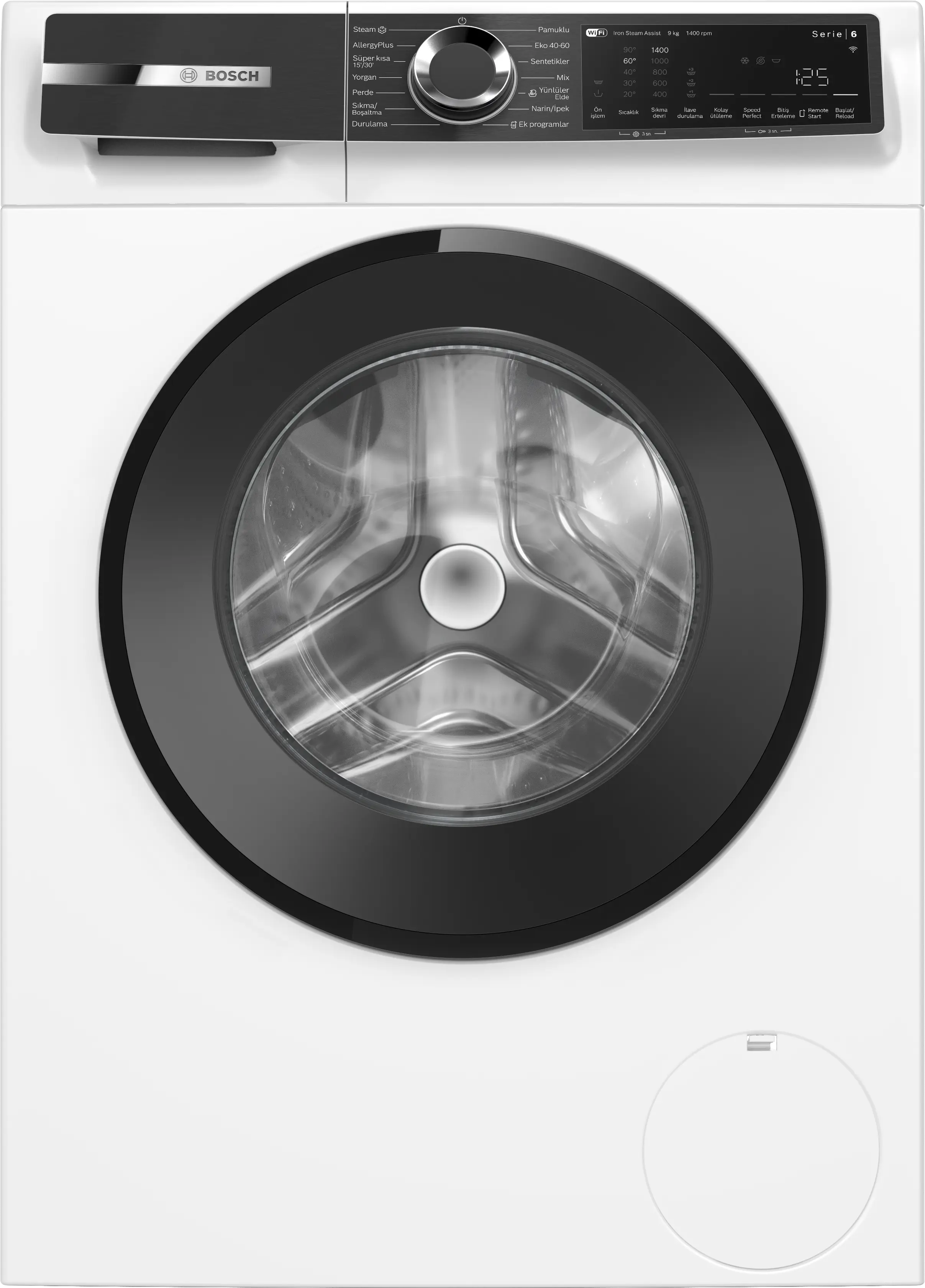 Bosch WGK244Z0TR 9 Kg 1400 Devir Home Connect Çamaşır Makinesi Beyaz