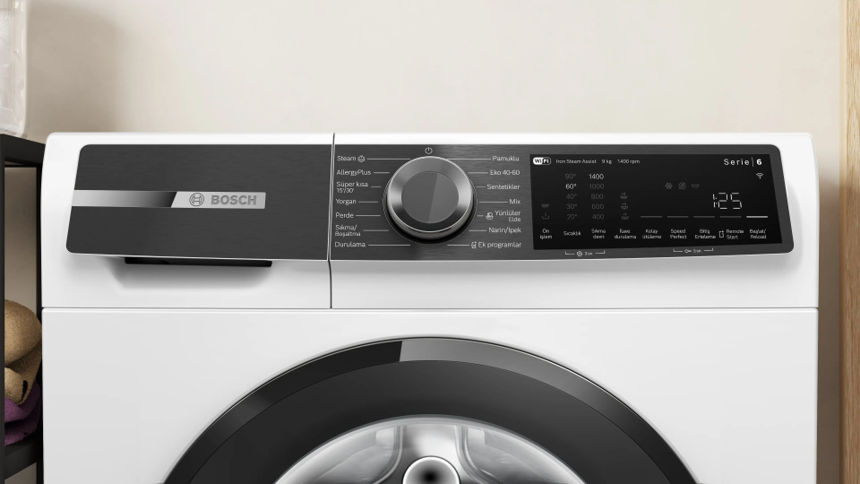 Bosch WGK244Z0TR 9 Kg 1400 Devir Home Connect Çamaşır Makinesi Beyaz