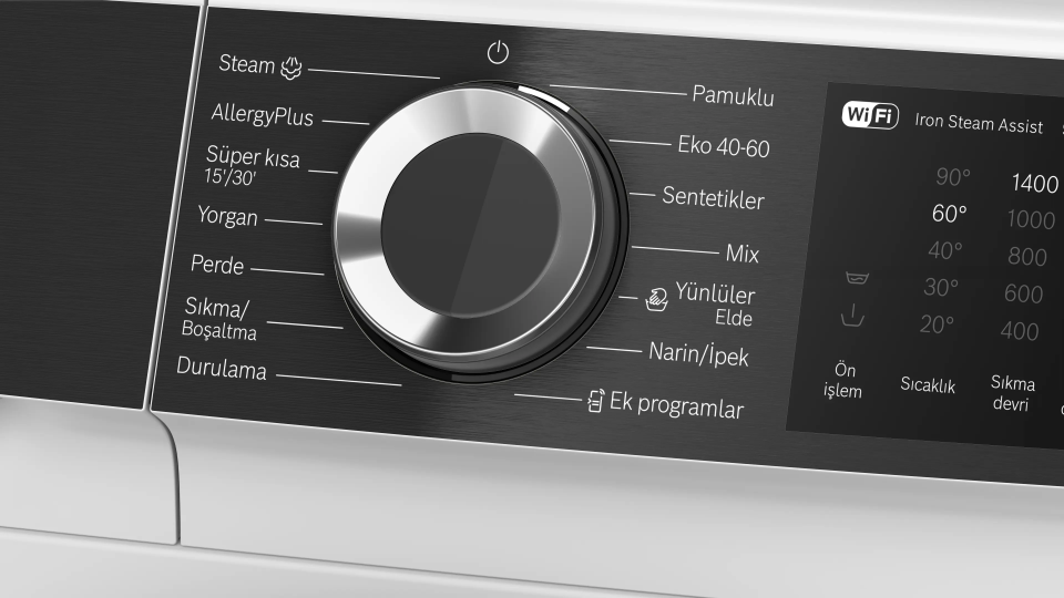 Bosch WGK244Z0TR 9 Kg 1400 Devir Home Connect Çamaşır Makinesi Beyaz