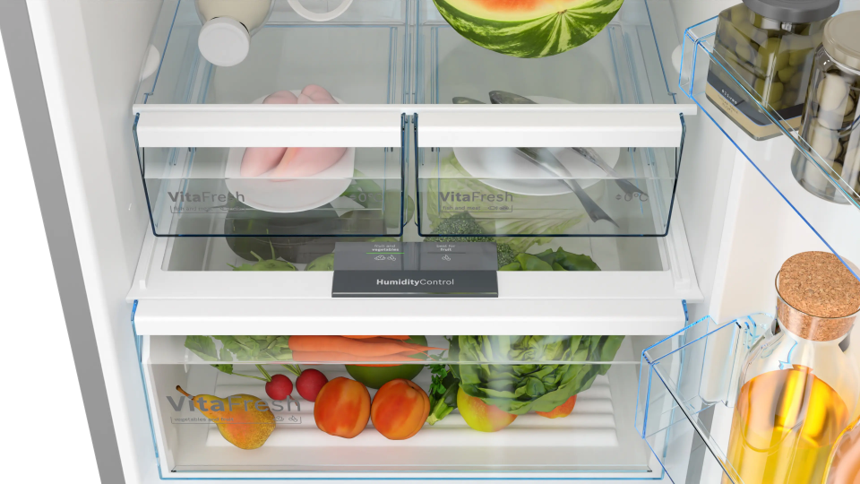 BOSCH KGN55VIE0N Alttan Donduruculu Buzdolabı 186 x 70 cm Kolay temizlenebilir Inox, No Frost