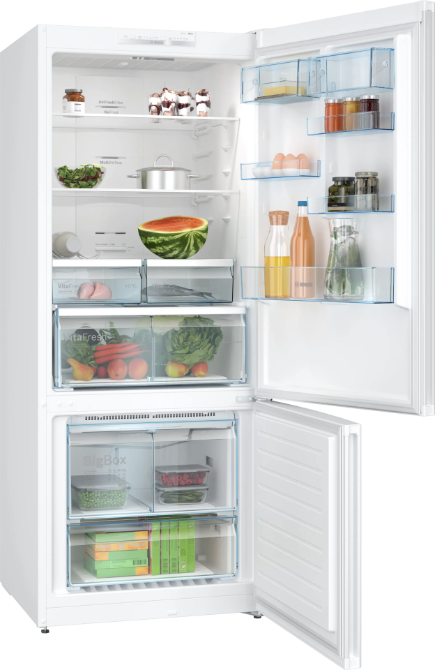 BOSCH KGN76VWE0N Alttan Donduruculu Buzdolabı 186 x 75 cm Beyaz, No Frost