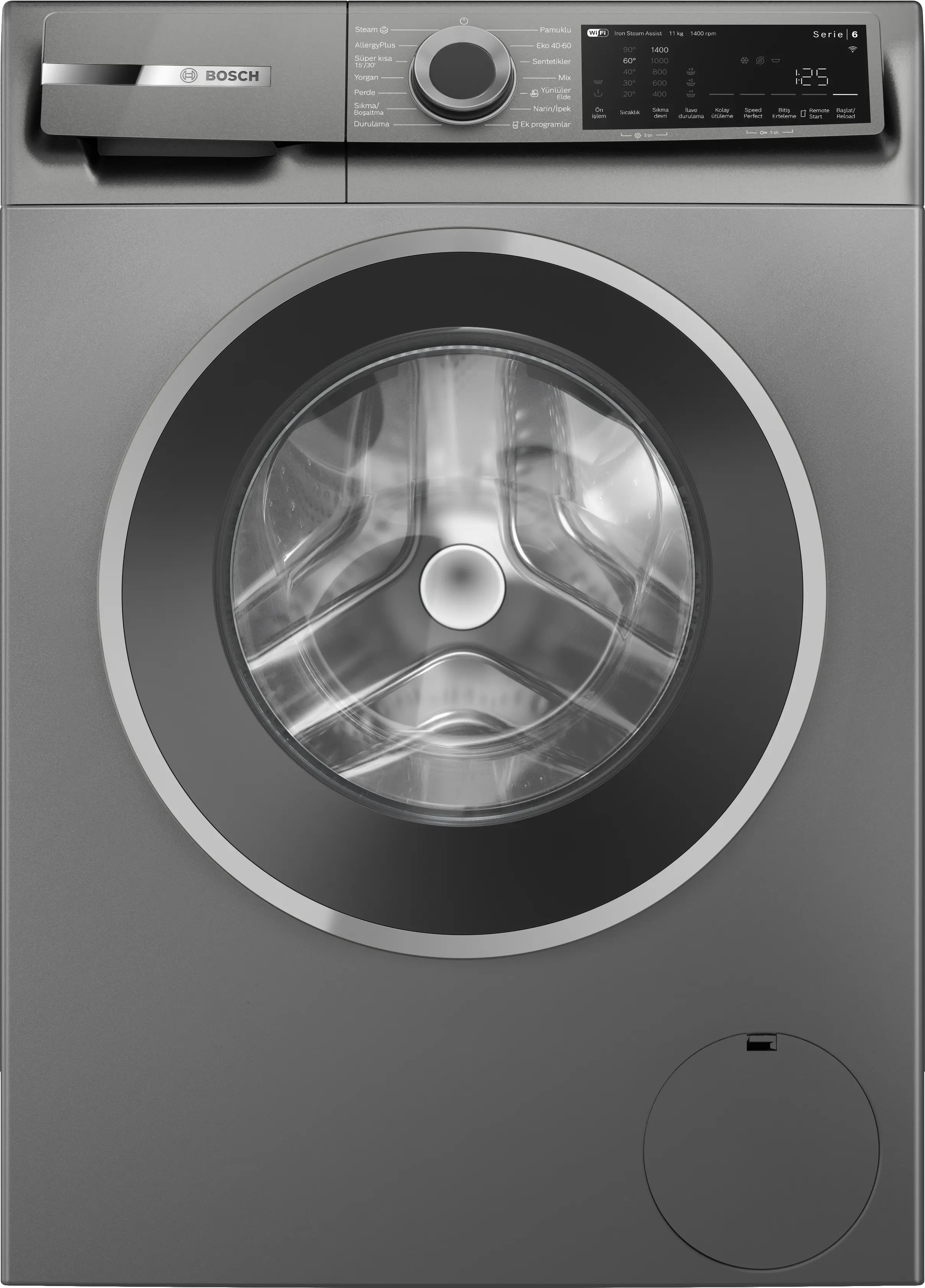 Bosch WGK264ZRTR 11 Kg 1400 Devir Home Connect Çamaşır Makinesi Antrasit