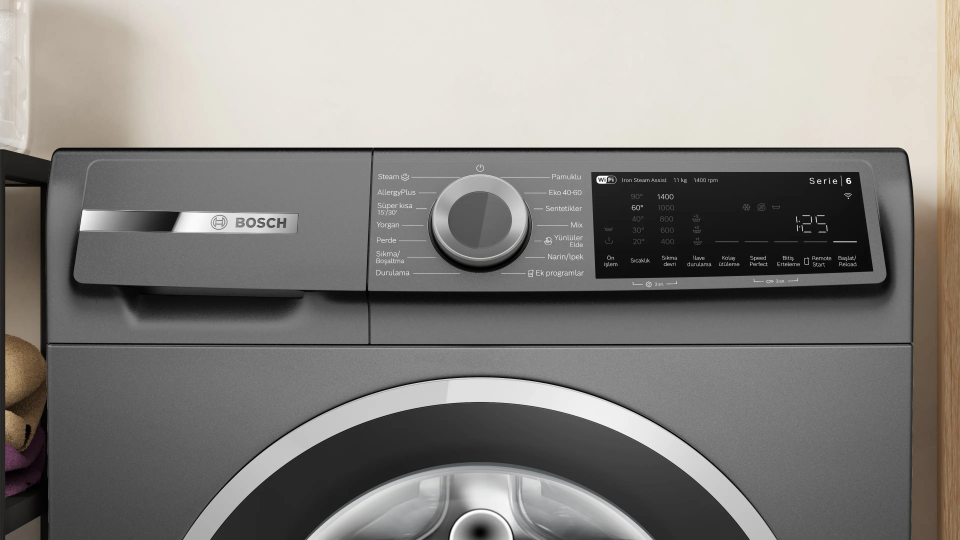 Bosch WGK264ZRTR 11 Kg 1400 Devir Home Connect Çamaşır Makinesi Antrasit