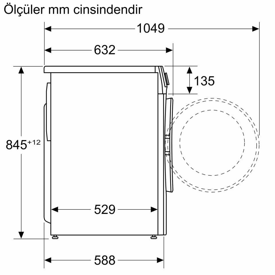 Bosch WGA25202TR 10 Kg 1200 Devir Çamaşır Makinesi Beyaz