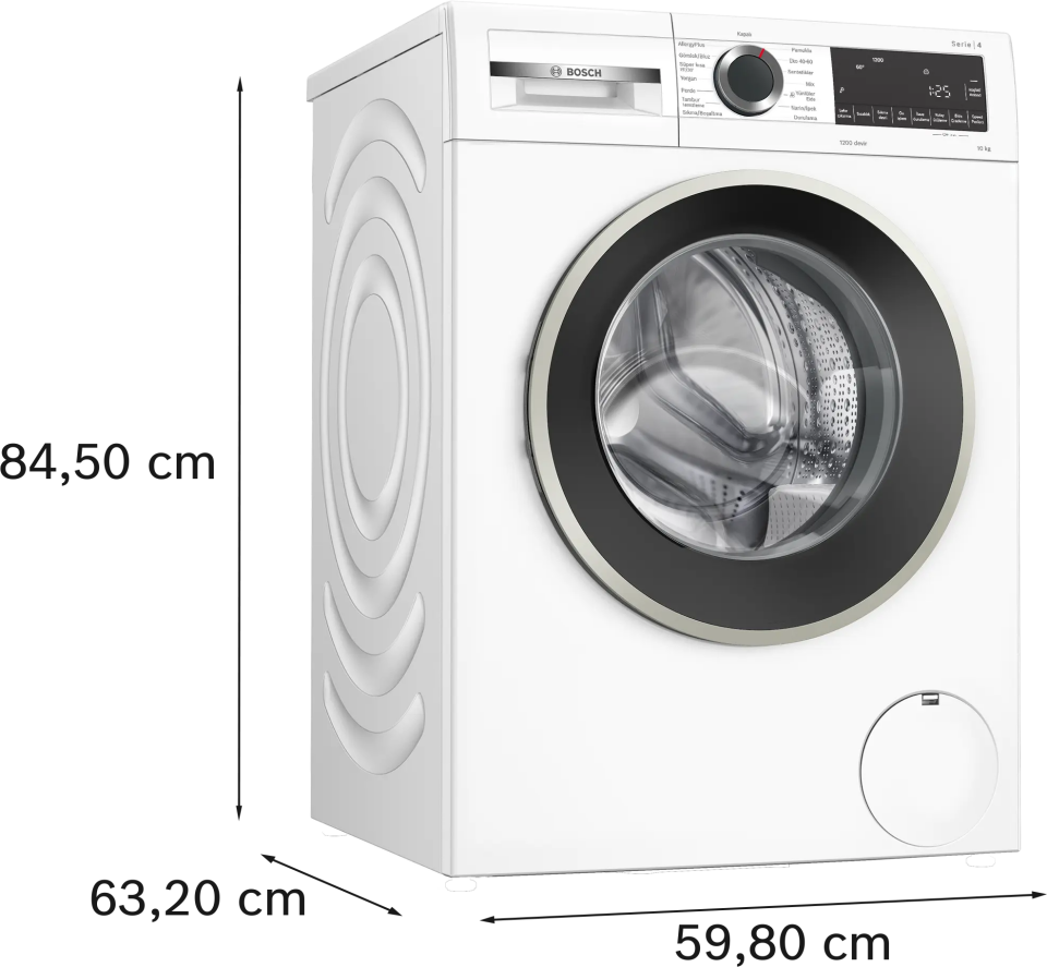 Bosch WGA25202TR 10 Kg 1200 Devir Çamaşır Makinesi Beyaz