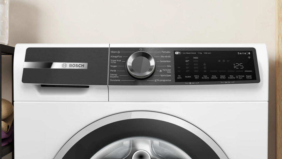 Bosch WGK264Z0TR 11 Kg 1400 Devir Home Connect Çamaşır Makinesi Beyaz