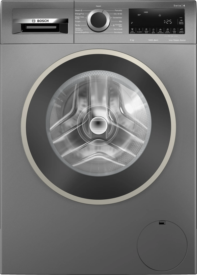 Bosch WGA244ZRTR 9 Kg 1400 Devir Çamaşır Makinesi Antrasit