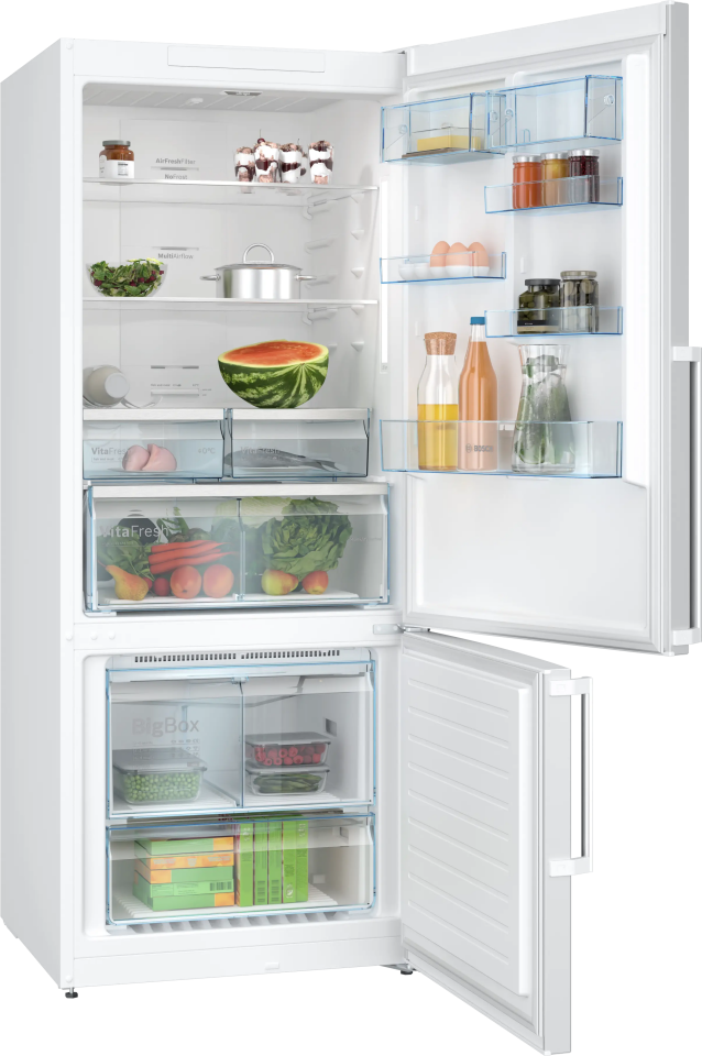 BOSCH KGN76CWE0N Alttan Donduruculu Buzdolabı 186 x 75 cm Beyaz, No Frost