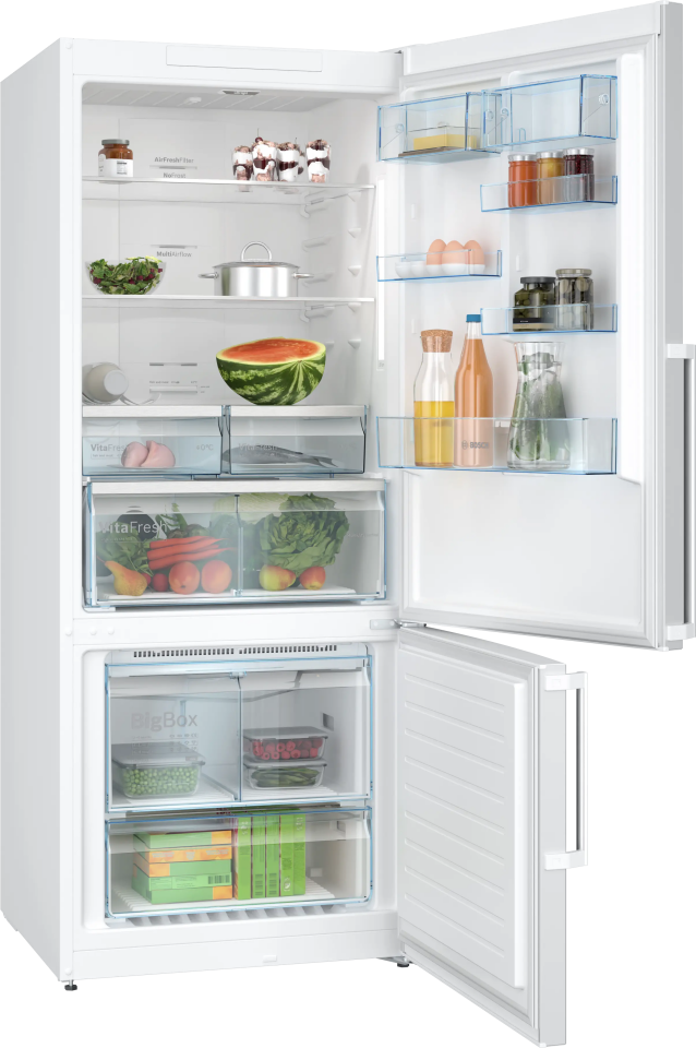 BOSCH KGN76CWE0N Alttan Donduruculu Buzdolabı 186 x 75 cm Beyaz, No Frost