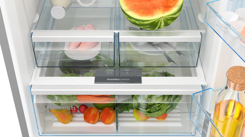 BOSCH KGN76VIE0N Alttan Donduruculu Buzdolabı 186 x 75 cm Kolay temizlenebilir Inox, No Frost