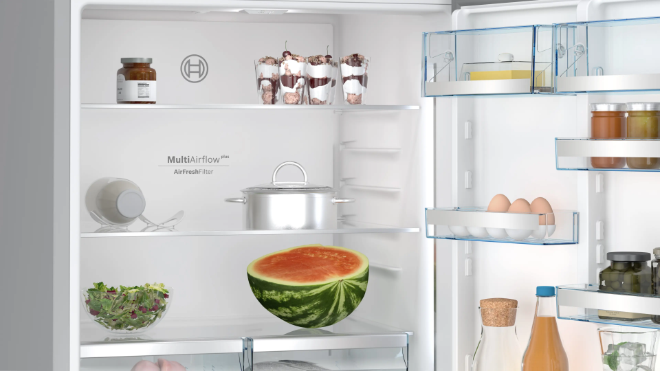 BOSCH KGP76AIC0N Alttan Donduruculu Buzdolabı 186 x 75 cm Kolay temizlenebilir Inox,  No Frost