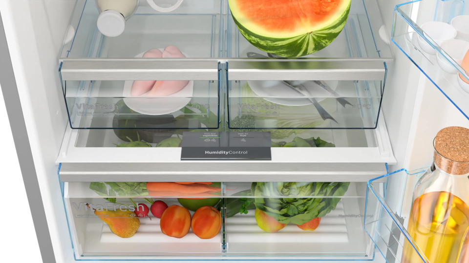 BOSCH KGN76CIE0N Alttan Donduruculu Buzdolabı 186 x 75 cm Kolay temizlenebilir Inox, No Frost