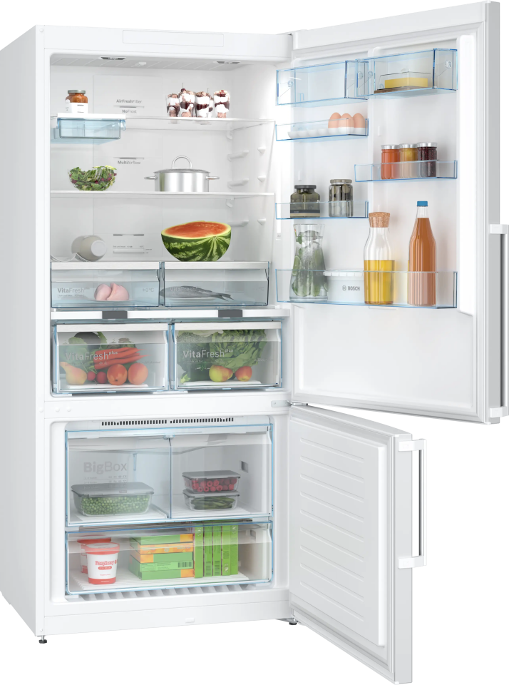 BOSCH KGN86CWE0NAlttan Donduruculu Buzdolabı 186 x 86 cm Beyaz, No Frost