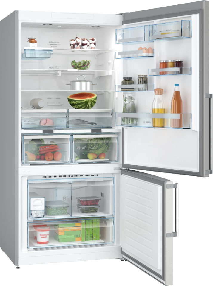 BOSCH KGN86AID2N Alttan Donduruculu Buzdolabı 186 x 86 cm Kolay temizlenebilir Inox, No Frost