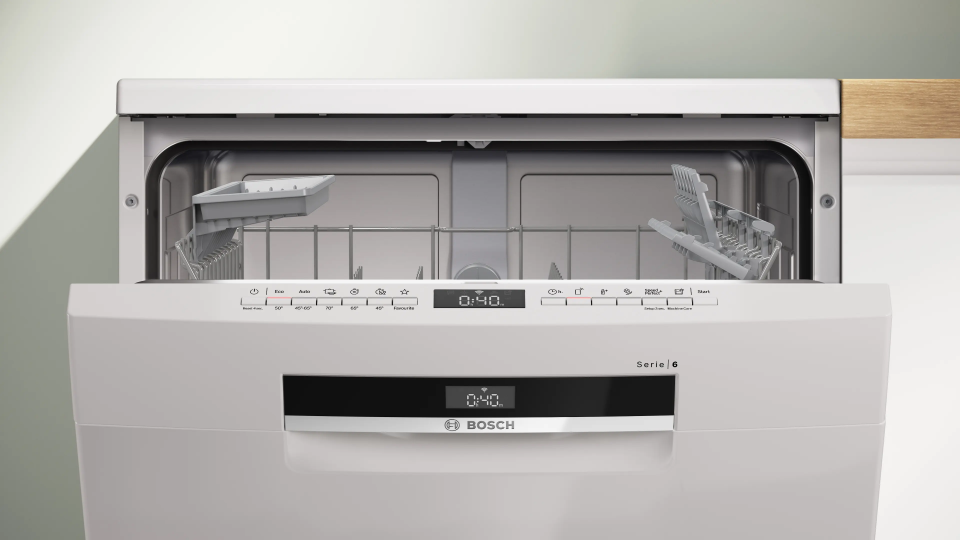 Bosch SMS6EKW63T 6 Programlı Home Connect Bulaşık Makinesi Beyaz