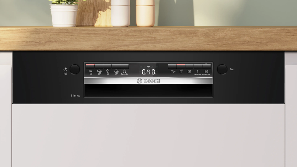 Bosch SMI4IKB50T 5 Programlı Yarı Ankastre Bulaşık Makinesi Siyah