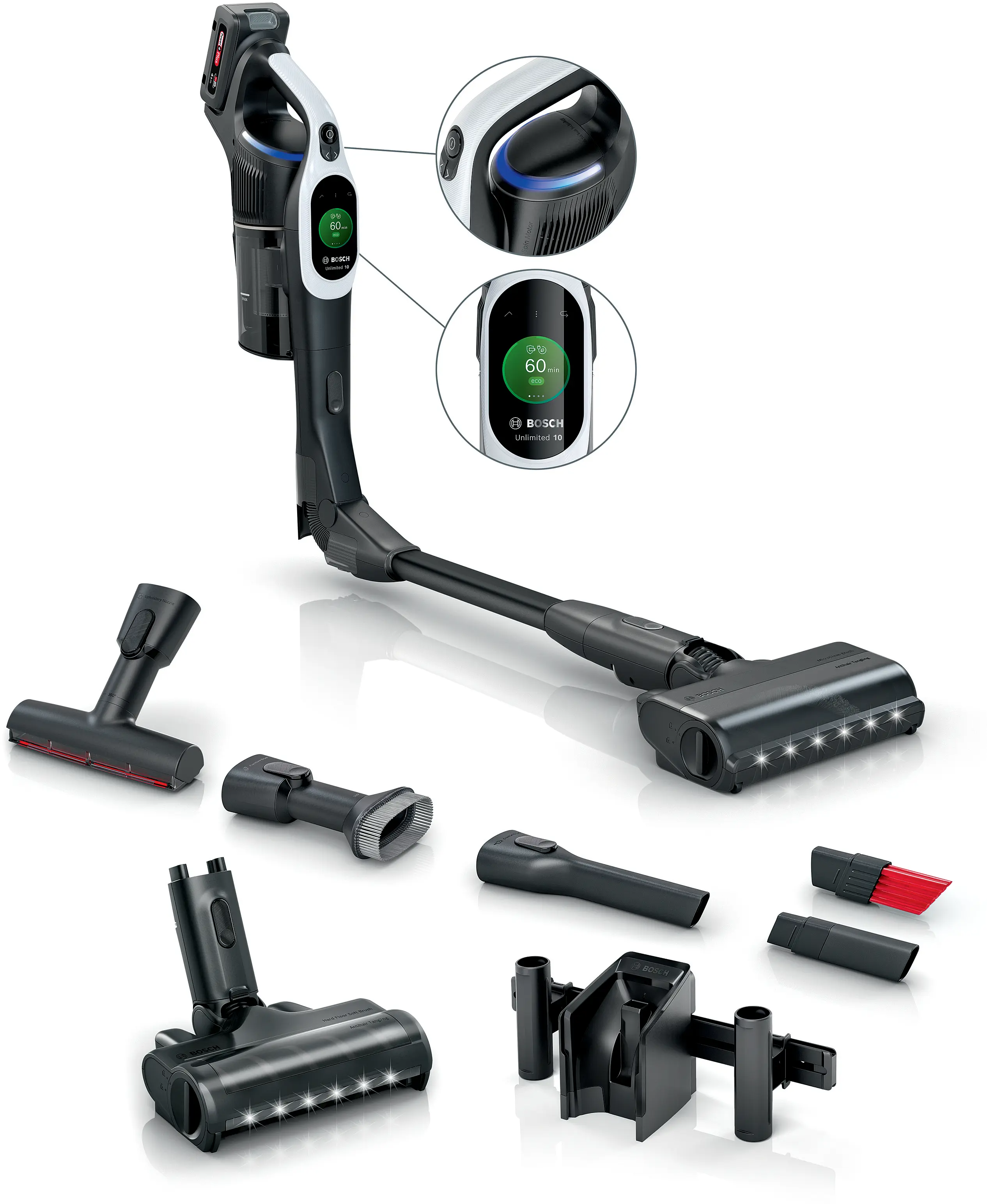 Bosch BCS1041WAC Şarjlı Süpürge Unlimited 10 Beyaz