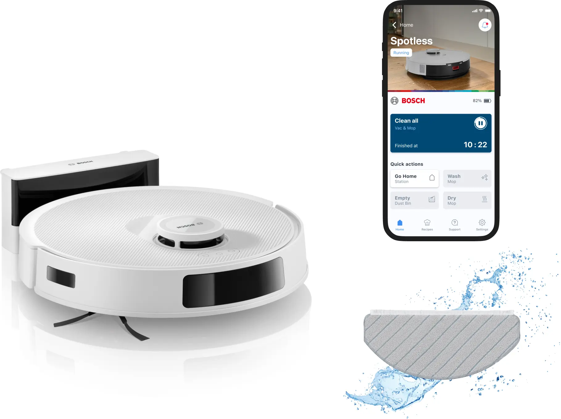 Bosch BCRC1W Robot Süpürge Spotless