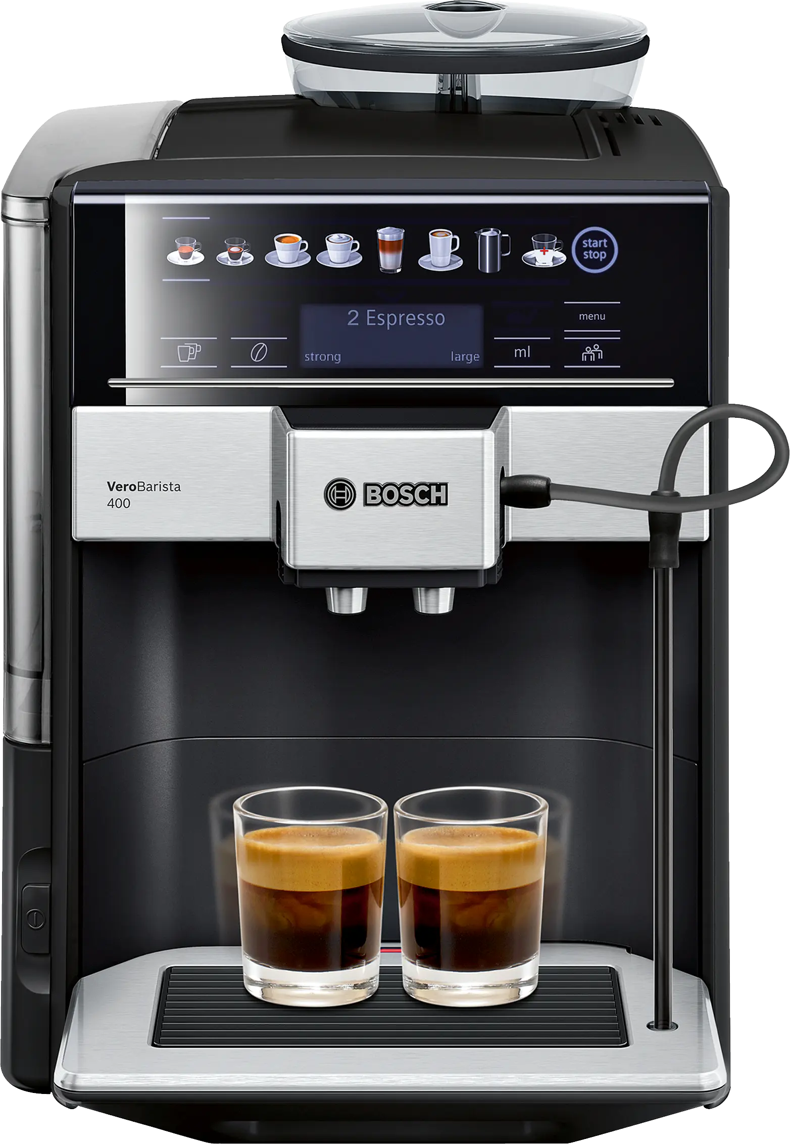Bosch TIS65429RW Tam Otomatik Kahve Makinesi Vero Barista 400 Metalik Safir Siyahı