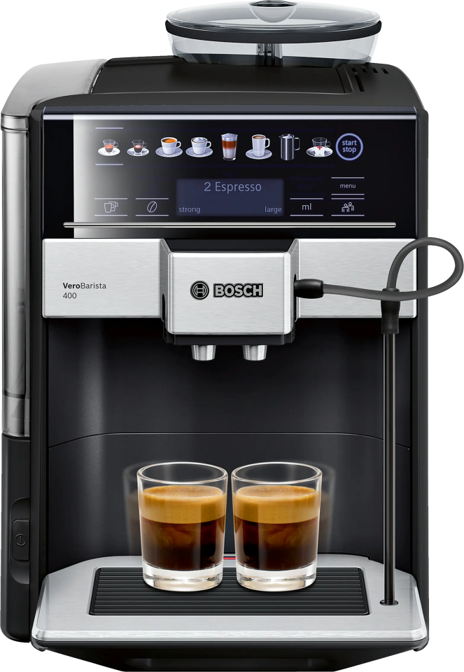 Bosch TIS65429RW Tam Otomatik Kahve Makinesi Vero Barista 400 Metalik Safir Siyahı