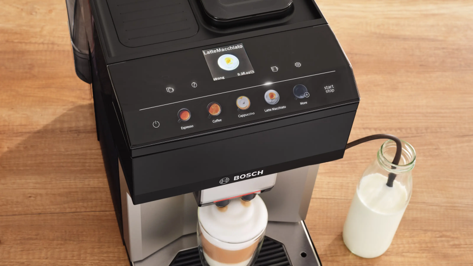 Bosch TPE40307 Tam Otomatik Kahve Makinesi VeroCafe Metalik inoks gümüş, Piyano siyah