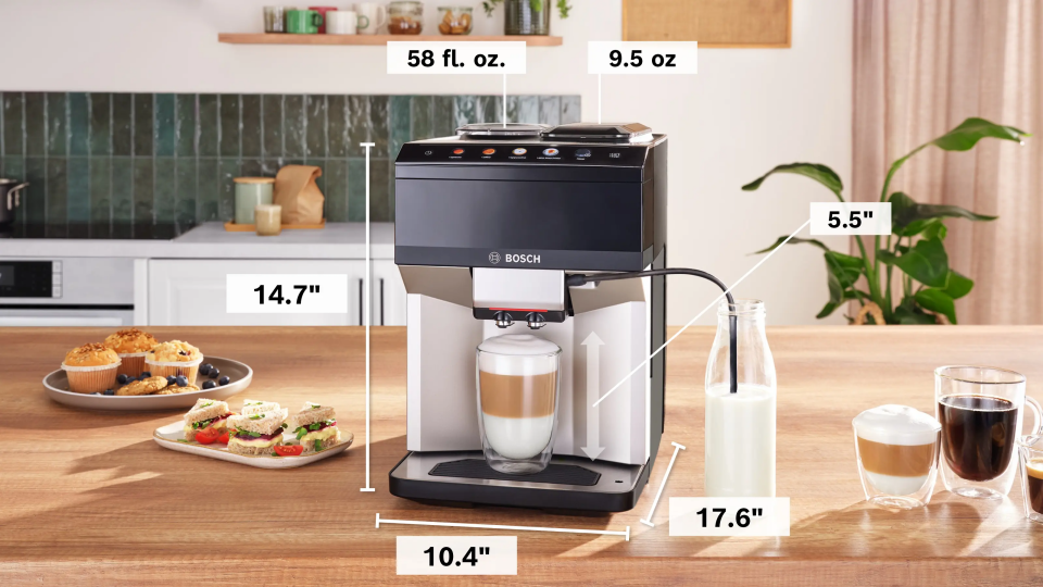 Bosch TPE40307 Tam Otomatik Kahve Makinesi VeroCafe Metalik inoks gümüş, Piyano siyah