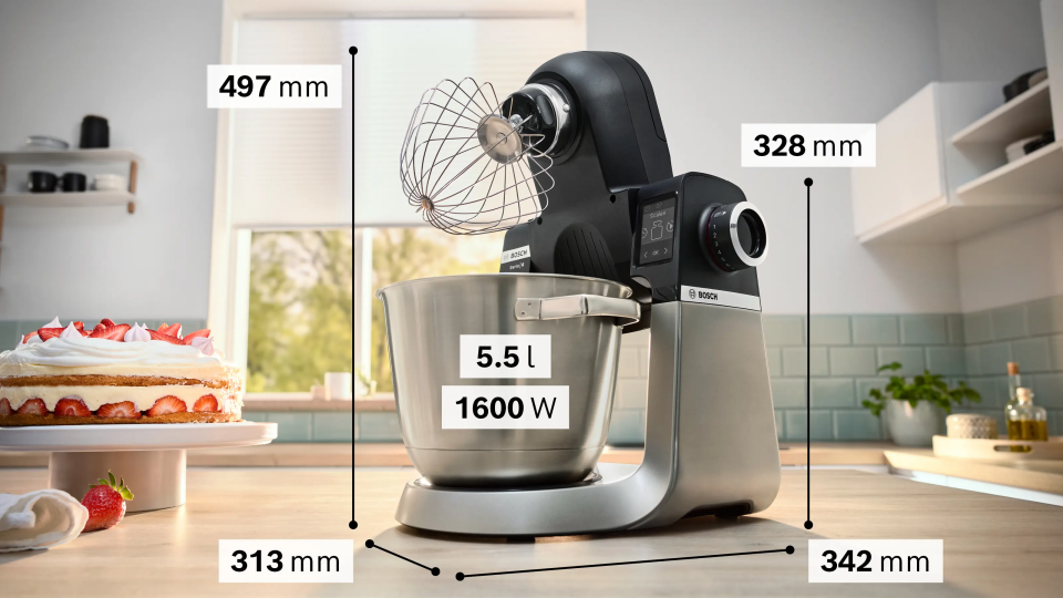 Bosch MUMS6ZS00 Mutfak Makinesi 1600 W Siyah, Paslanmaz çelik