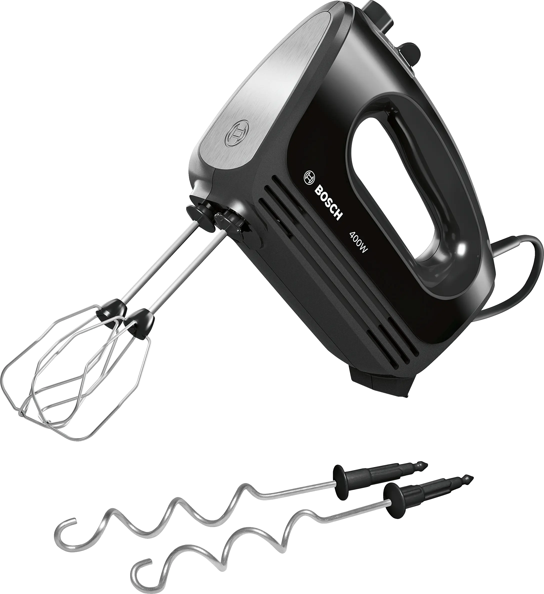 Bosch MFQ2420B El Mikseri CleverMixx 400 W Siyah, Paslanmaz çelik