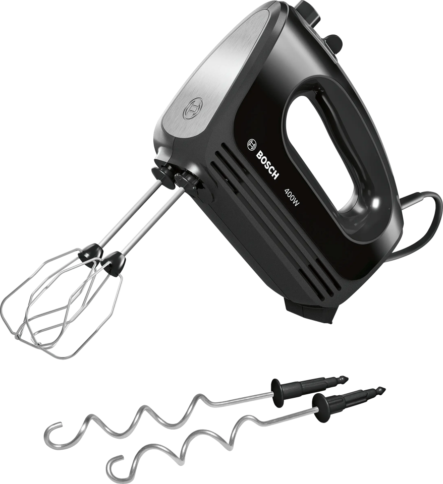 Bosch MFQ2420B El Mikseri CleverMixx 400 W Siyah, Paslanmaz çelik