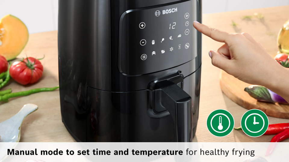 Bosch MAF240B0 Sıcak Hava Fritözü Siyah