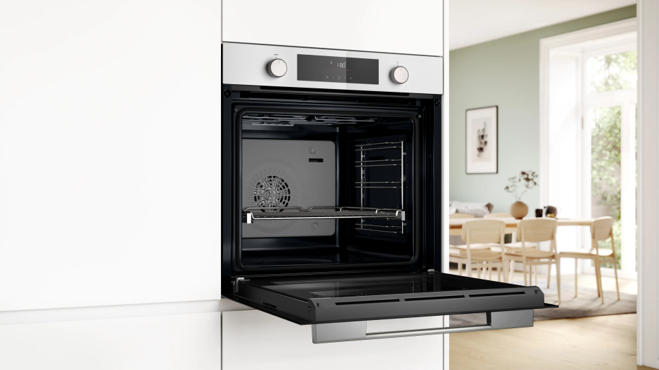 Bosch HUA736EV0T  Buhar Destekli Ankastre Fırın 60 x 60 cm Beyaz
