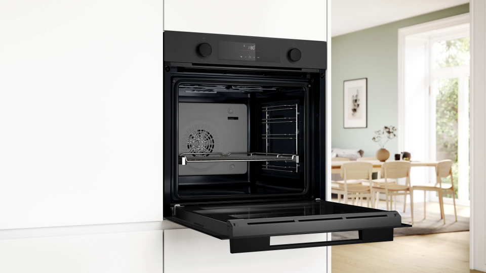 Bosch HUA736EG0T Buhar Destekli Ankastre Fırın 60 x 60 cm Black Inox