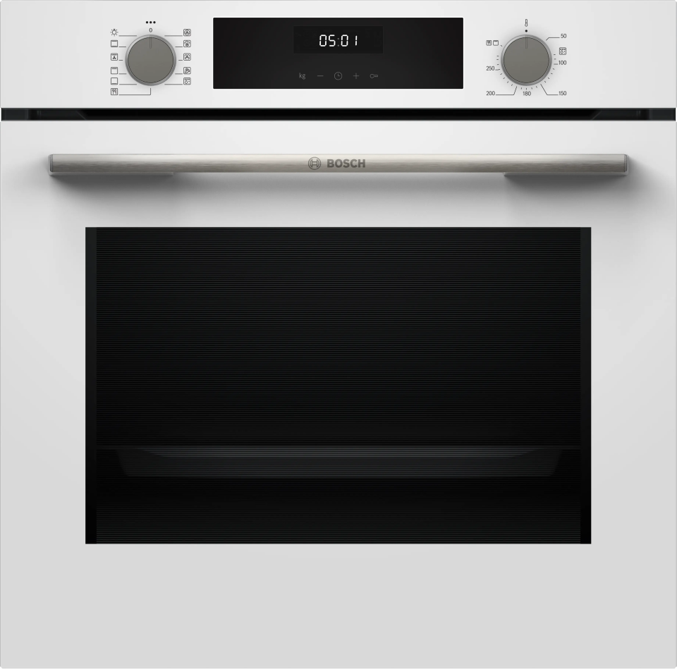 Bosch HUA717BV0T Buhar Destekli Ankastre Fırın 60 x 60 cm Beyaz