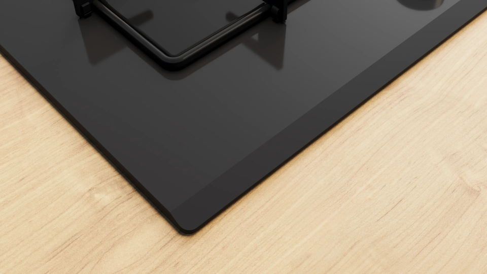 Bosch PNQ7B6P30O Gazlı Ocak 75 cm Sert cam, Siyah