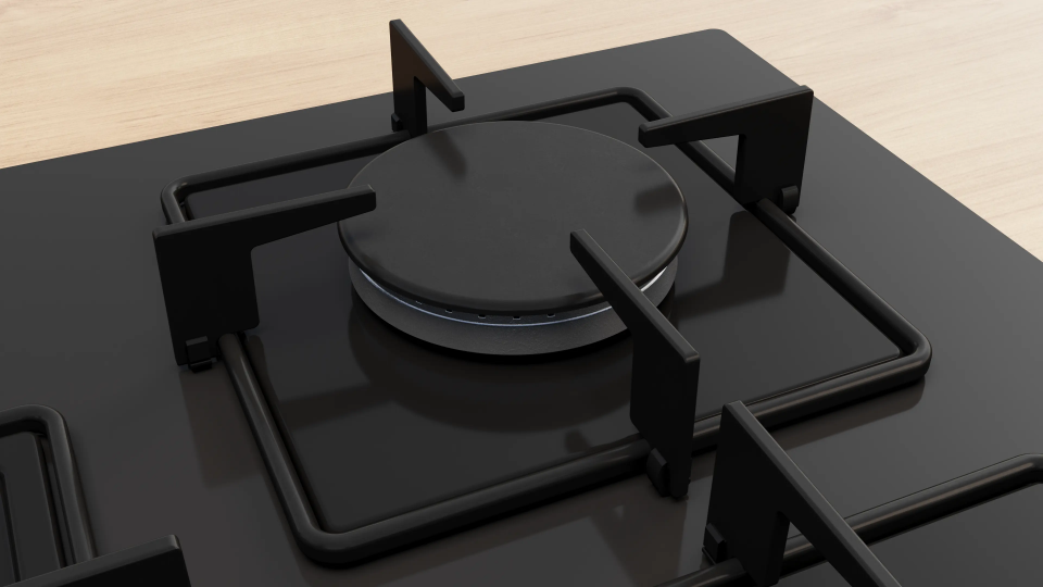 Bosch PNQ7B6P30O Gazlı Ocak 75 cm Sert cam, Siyah