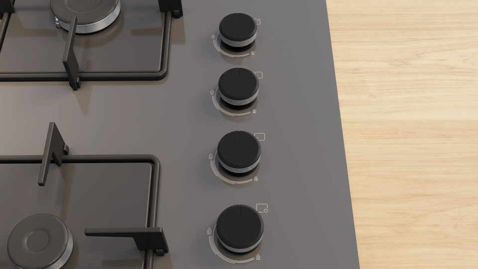 Bosch POH7C9P30O Gazlı Ocak 67 cm Sert cam, Antrasit gri