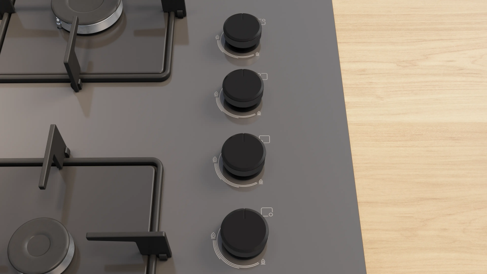 Bosch POP7C9P31L Gazlı Ocak 67 cm Sert cam, Antrasit gri