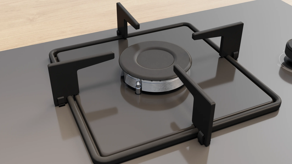 Bosch POP7C9P31L Gazlı Ocak 67 cm Sert cam, Antrasit gri