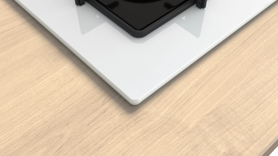 Bosch POP6C2P31O Gazlı Ocak 60 cm Sert cam, Beyaz