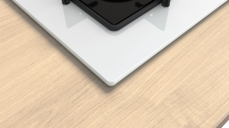 Bosch POP6C2P31O Gazlı Ocak 60 cm Sert cam, Beyaz